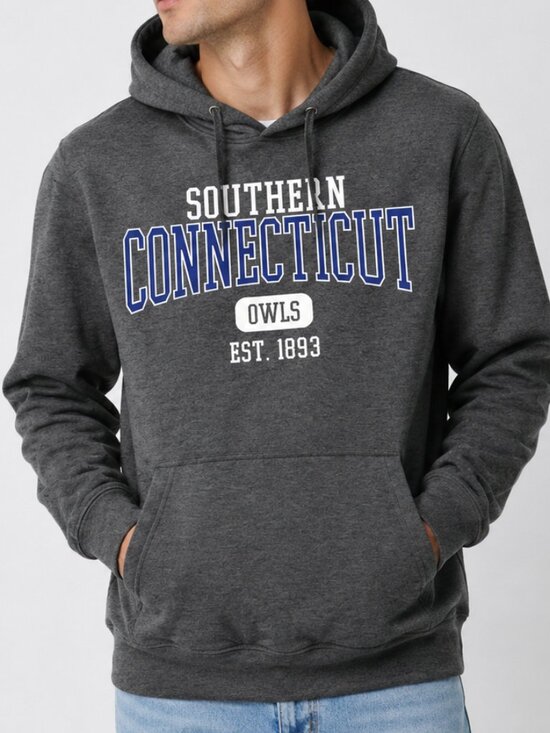 Port and Company Other - SCSU Collegiate Logo Hoodie (Charcoal Heather, Blue & White)